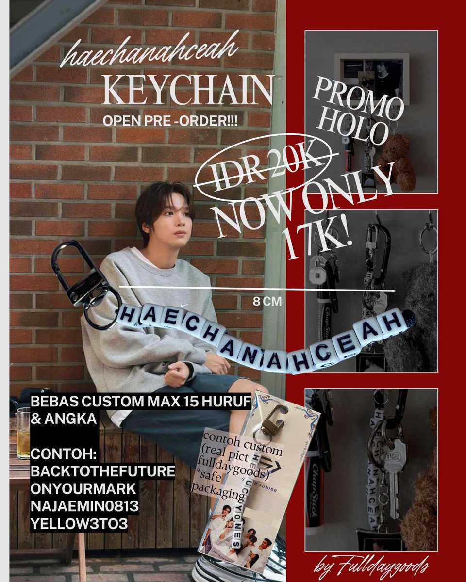 FullDayGoods's tweet photo. ✨OPEN PRE ORDER 💚✨
Alphabet Keychain Haechanahcheah sekarang open custom!!

PROMO ONLY 17! (DP10K)

get yours! detail dan pemesanan bisa klik link ini ya

https://t.co/XDI5UNgeXf

close PO 30 Agustus tapi pengerjaan bisa lebih cepat 👏🏻👏🏻

t: wtt wtb wts nct haechan custom https://t.co/fdZwizVmj5