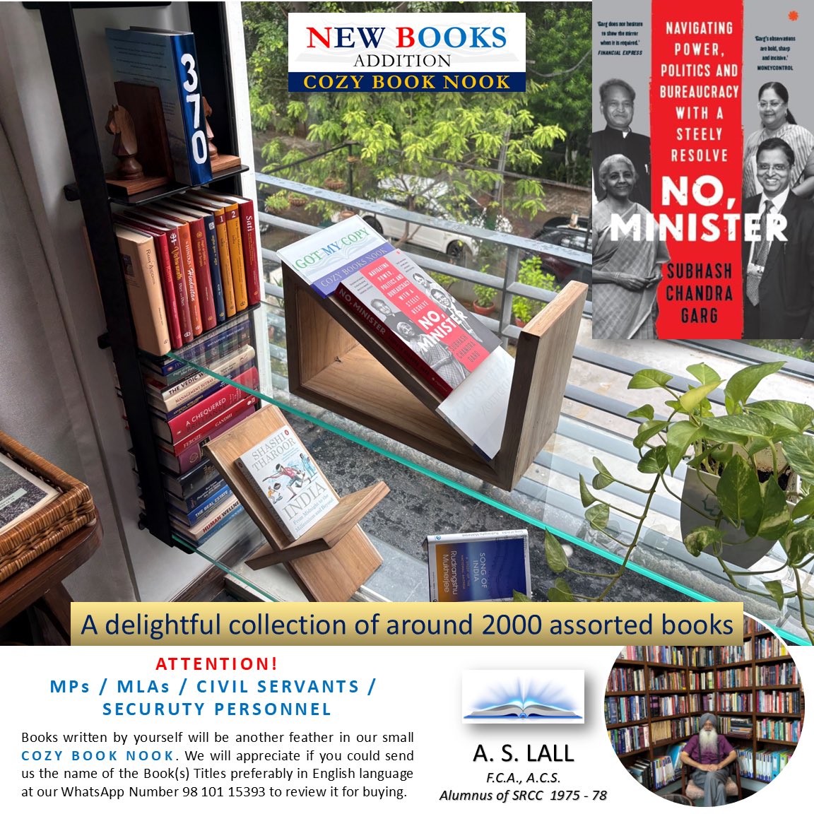 Glorious Punjabis Globally (@gloriouspunjab1) on Twitter photo New addition to Cozy Book Nook.
#books #Bookspublishers <a href="/Subhashgarg1960/">Subhash Chandra Garg</a> <a href="/juggernautbooks/">juggernautbooks</a> <a href="/IASassociation/">IAS Association</a> <a href="/IPS_Association/">IPS Association</a> <a href="/CivilServant/">Civil Servant</a> #Politicians New addition to Cozy Book Nook.
#books #Bookspublishers <a href="/Subhashgarg1960/">Subhash Chandra Garg</a> <a href="/juggernautbooks/">juggernautbooks</a> <a href="/IASassociation/">IAS Association</a> <a href="/IPS_Association/">IPS Association</a> <a href="/CivilServant/">Civil Servant</a> #Politicians