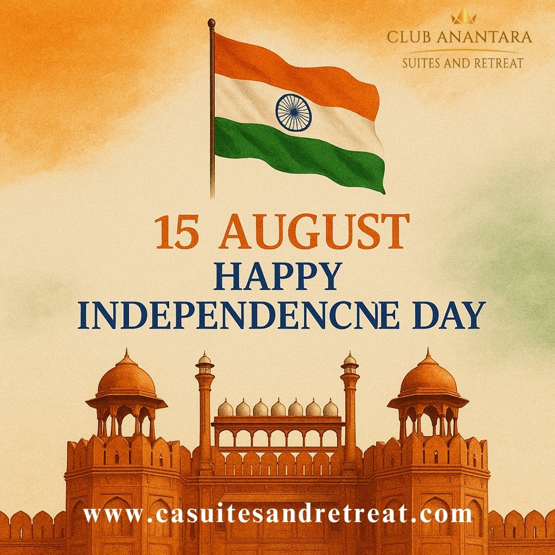 Club_anantara's tweet image. 🇮🇳 Happy Independence Day! 🇮🇳

Let’s celebrate the spirit of freedom, unity, and pride in our nation.
May our tricolour always fly high and remind us of the sacrifices that built our tomorrow. ✨
Jai Hind! 🇮🇳💚🤍🧡

#HappyIndependenceDay #JaiHind #India #Freedom #ProudToBeIndian