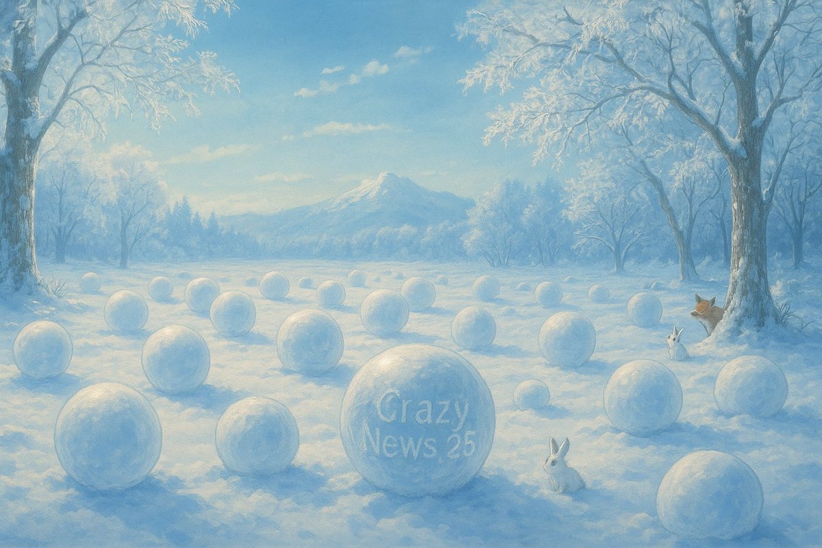 CrazyNews_25's tweet image. When Snow Becomes Art in Spheres

Magic in the cold: soap bubbles freeze into crystal orbs, beach ice tumbles into &apos;ice eggs&apos;, and Antarctica giveth yukimarimo snow balls. Nature never stops sculpting

#FrozenArt #Yukimarimo #IceEggs #WinterMagic