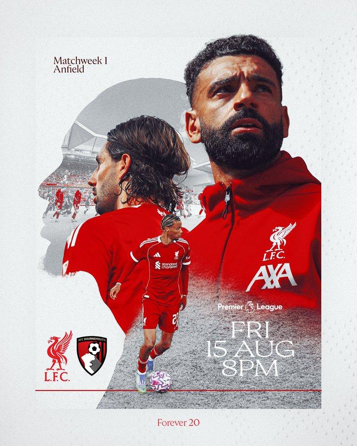 Good morning FT ✨ 
The EPL champions open the new campaign at Anfield against Bournemouth 🔥🔥🔥 

Correct score prediction earns a shout-out 😎