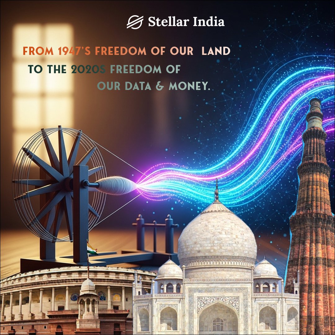 Happy Independence Day, India! 🇮🇳🎉

We have come a long way from 1947 freedom to freedom on blockchain

Now, 20’s  we are building a decentralised independence

Let us keep dreaming, coding and creating a more powerful and intelligent India