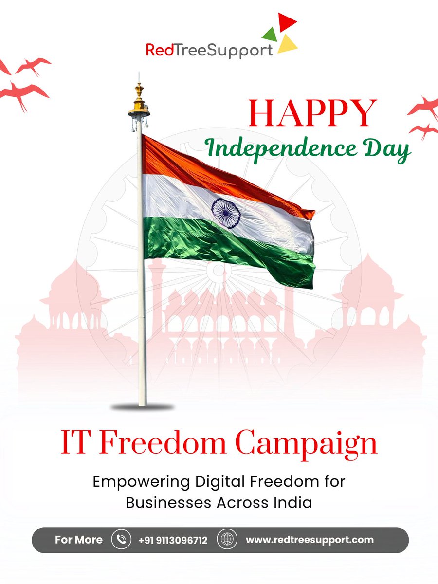 redtreesup2024's tweet image. This Independence Day, 🇮🇳&quot; 
🌐 Join us now—visit our website! lnkd.in/gRiEgiWZ…  #RedTreeSupport  #RTS #digitalfreedom #empowering #empoweringbusinesses #digitalindia #techforindia #independence #independenceday #independencedayindia #cloudmigration #cybersecurity