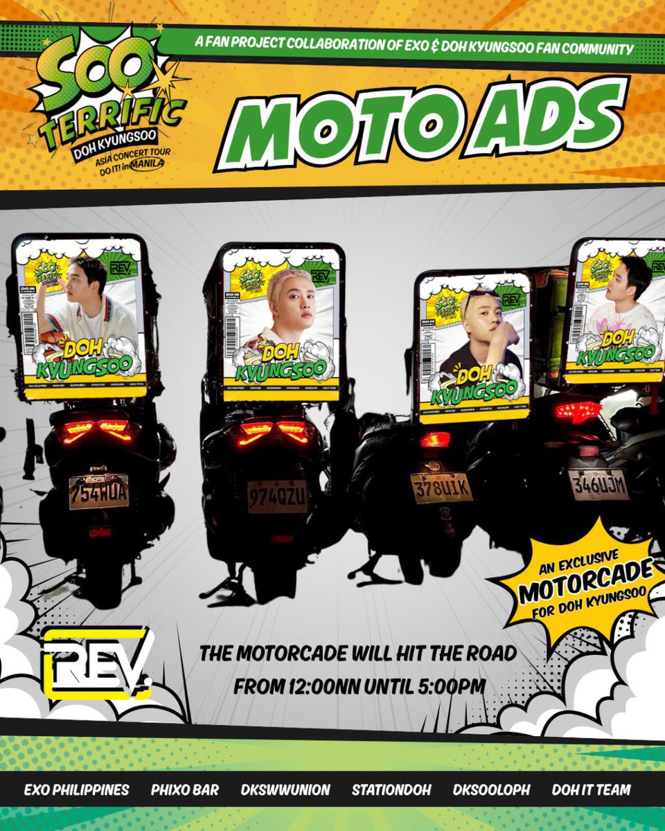 DOIt_MNL's tweet image. [ANNOUNCEMENT] 📣
𝗦𝗢𝗢 𝗼𝗻 𝗪𝗵𝗲𝗲𝗹𝘀 - Moto Ads 🏍️✨

MERON PA! Our last fan project in the list for #DOITinMNL!
This time, we're bringing Kyungsoo’s heavenly visuals to every corner of the city, LITERALLY 😁

Moto Ads will hit the road on D-day from 𝟭𝟮𝗡𝗡 𝘁𝗼 𝟱𝗣𝗠!…