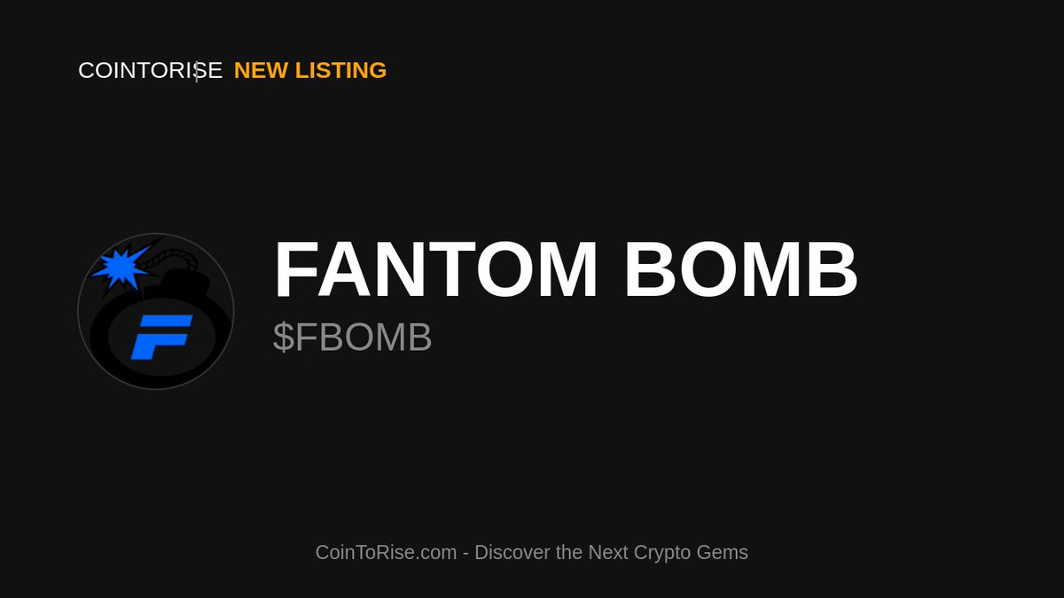 cointorise's tweet photo. ๐จ NEW GEM ALERT ๐
@MCLBxfBOMB $FBOMB has joined CoinToRise! ๐
โ๏ธ Binance
๐ซ Project Highlights:
โจ Carefully Vetted
๐ Security Verified
๐ Growth Potential
๐ Explore: https://t.co/7lmqUC6aZA
#NewGem #FBOMB #CoinToRise #Binance https://t.co/um8POhLAxs