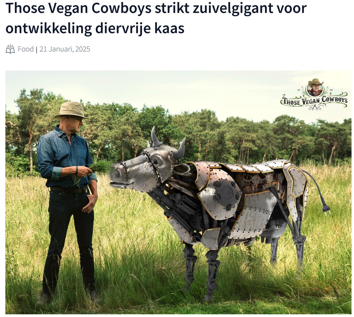 De koe is niet nodig voor kaas. Niet alleen in Nederland, maar ook in België. Met een Nederland-smaakje Zijn #ThoseVeganCowboys lekker bezig.
retaildetail.be/nl/news/food/t… #hetkanwel