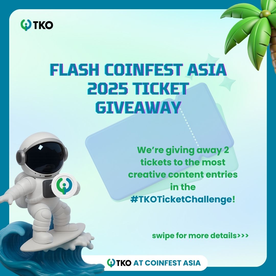 tokotoken_id's tweet photo. 🚀 TKO COINFEST ASIA 2025 FLASH TICKET CHALLENGE! 🚀

Get ready, TKO Community! We're giving away 2 exclusive tickets (1 per winner!) to the biggest Web3 festival in Nuanu Bali!

See this thread to see how to enter this lightning-fast challenge! 👇

#TKOatCoinfest2025 #KeepBuilding #OnwardsAndUpwards #TKOTicketChallenge