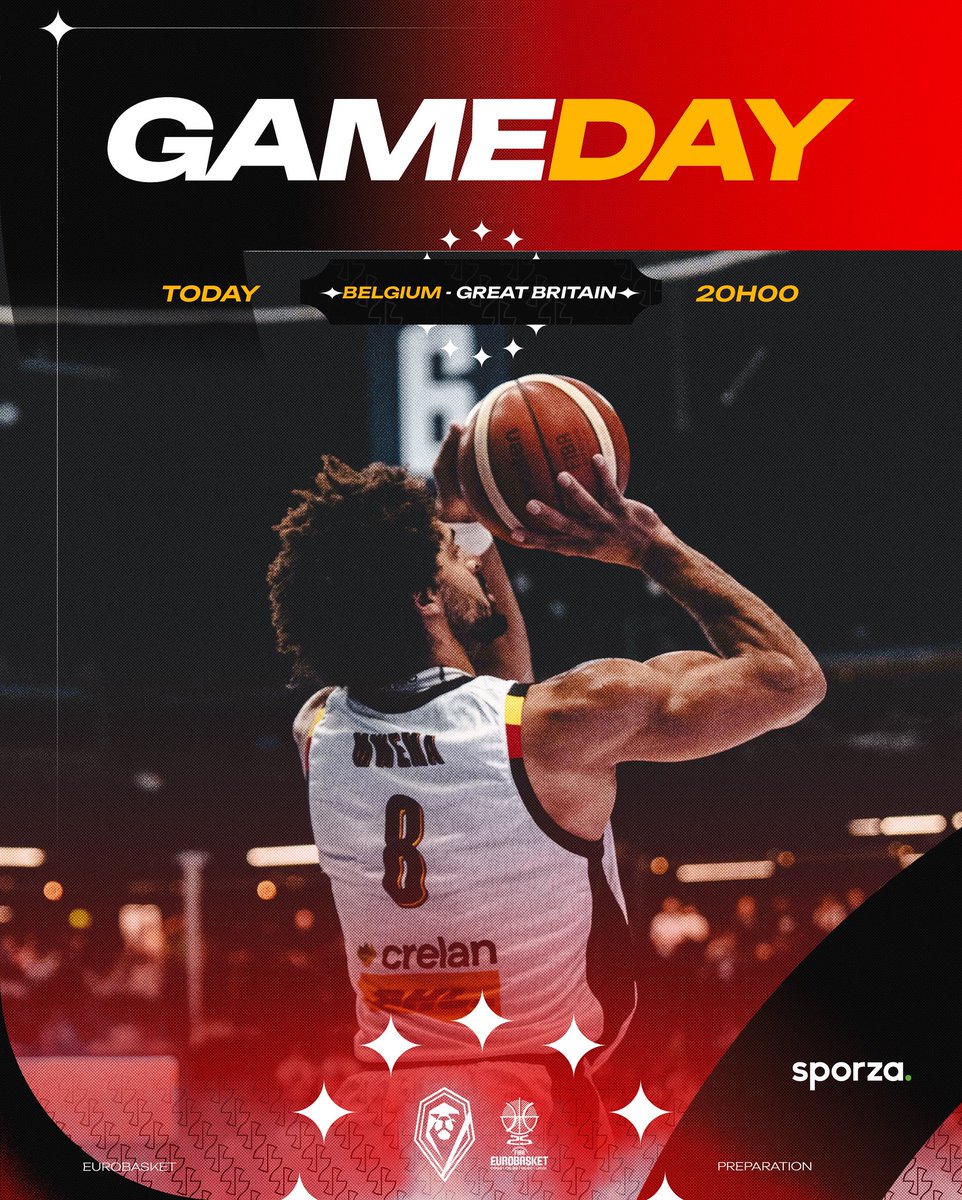 Tonight the Lions 🦁 take on <a href="/gbbasketball/">Great Britain Basketball</a> at the Coretec Dôme in Oostende. Live on <a href="/sporza/">sporza</a> at 20h00 👀🤩

#basketballbelgium #crelansport #omdathetkan #belgianlions