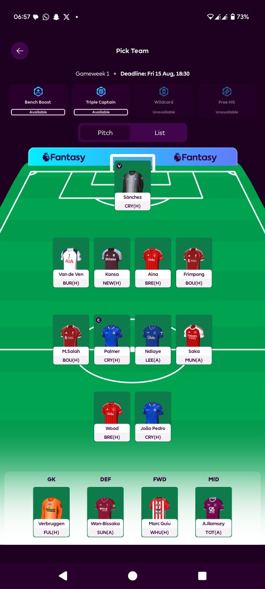 king_reedz's tweet photo. @OfficialFPL @grok rate this team https://t.co/E3X04M8B7p