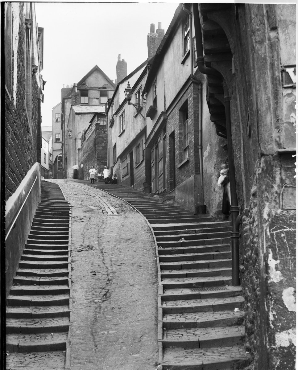 Stepcote Hill is one of the oldest surviving parts of Exeter.

The street was used as the main route into Exeter from the river since Roman times, and has been repaired frequently through the centuries.

The street's surface gained Grade II listed status in 1974.