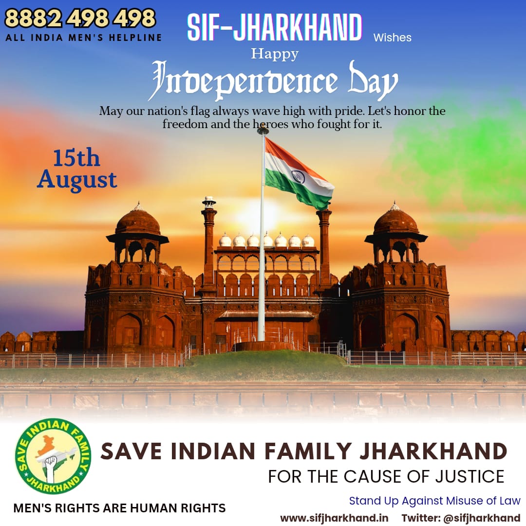 PrahaladPrasa13's tweet photo. In India, while we celebrate freedom and independence, many men still struggle with systemic injustices and biases. 
Let's work towards for equitable society where everyone has equal rights, opportunities &amp; justice.
Jai Hind !
#IndependenceDay2025 @JharkhandPolice @JharkhandCMO https://t.co/e6WsWuX0Nz