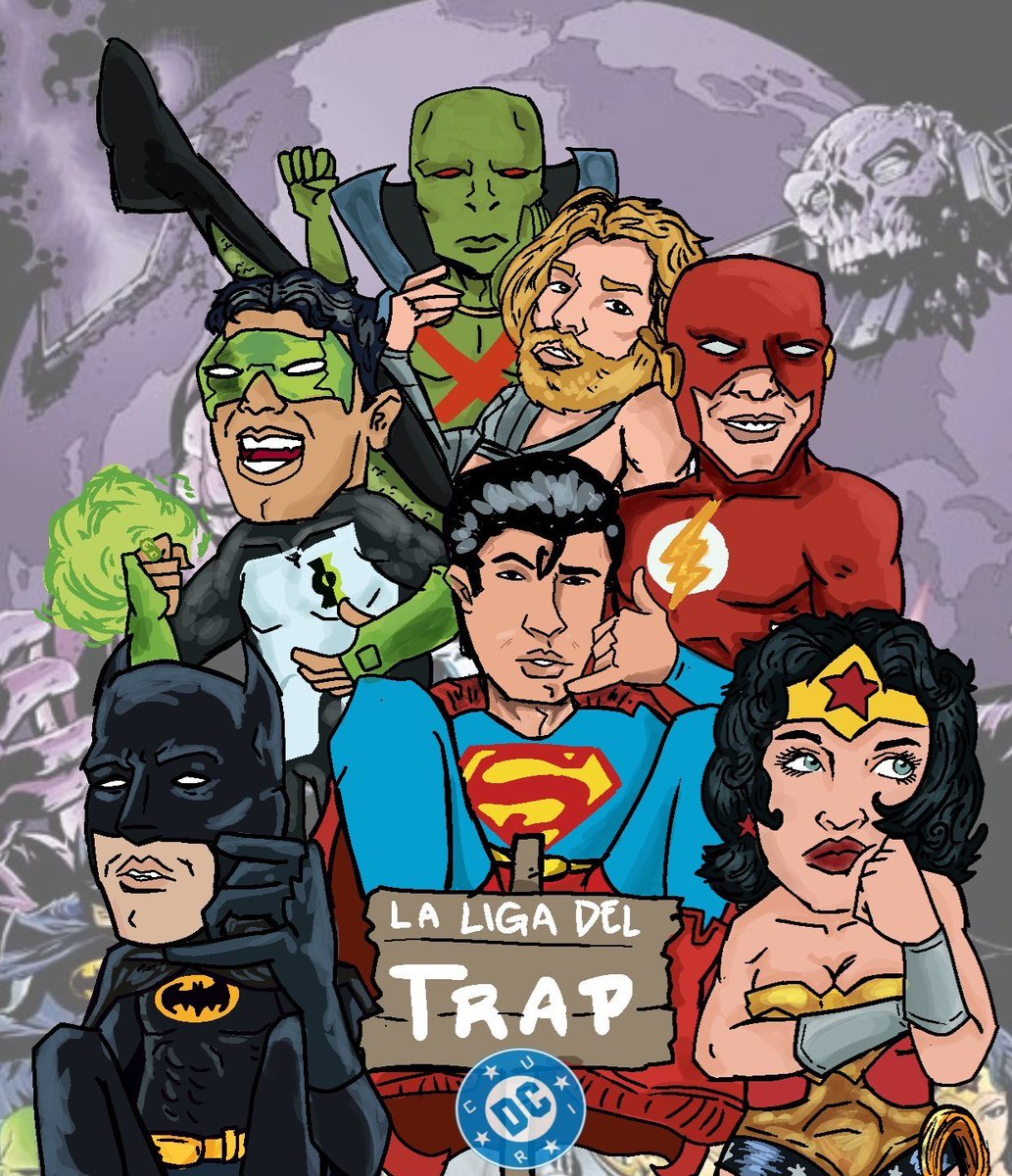 Créditos: Jose Erre Ele en FB
#CuriDC #DcComics #WonderWoman #Flash #Superman #KyleRayner #MartianManhunter