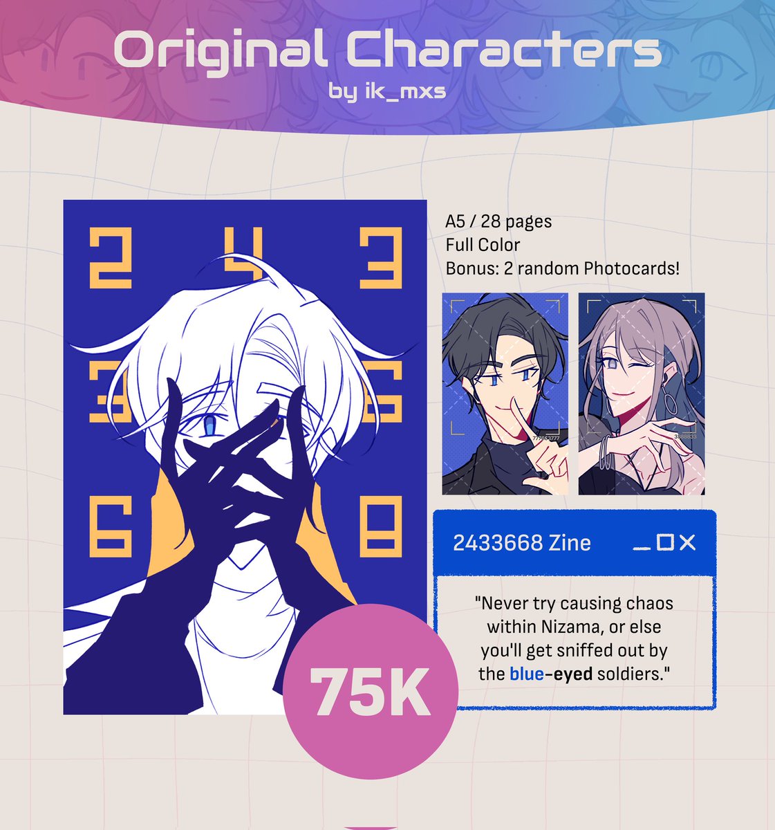 (2/5) 

Check out my other friend's catalogue as well in our circle!! 🌸💕

Here's <a href="/ik_mxs/">☁️ CF21</a> with Original Character Zines ☁️✨