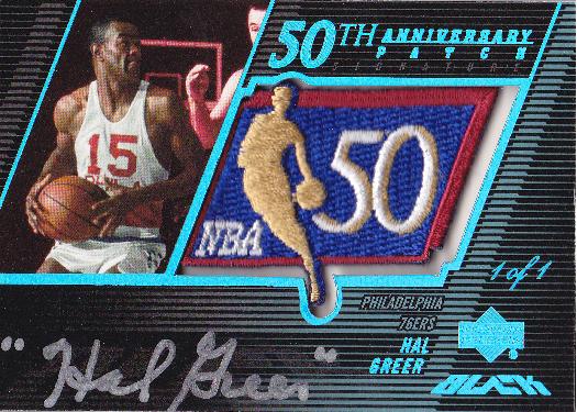 flyingflo69520's tweet image. Après le 6 et le 12 voici une autre carte me faisant hésiter sur le classement de mon podium PC. Comme d&apos;habitude, j&apos;attends vos avis éclairés de #CardsAddicts #thehobby #sportscards #NBA50Greatest #76ers #HalGreer