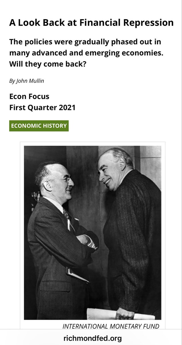 来自Econ Focus关于金融压制的文章截图