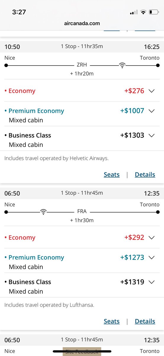 EmilyWisemanPhD's tweet photo. This is @AirCanada claiming we can rebook for free @CTV @CTVNews @CBCNews https://t.co/M7SqIjqhIG