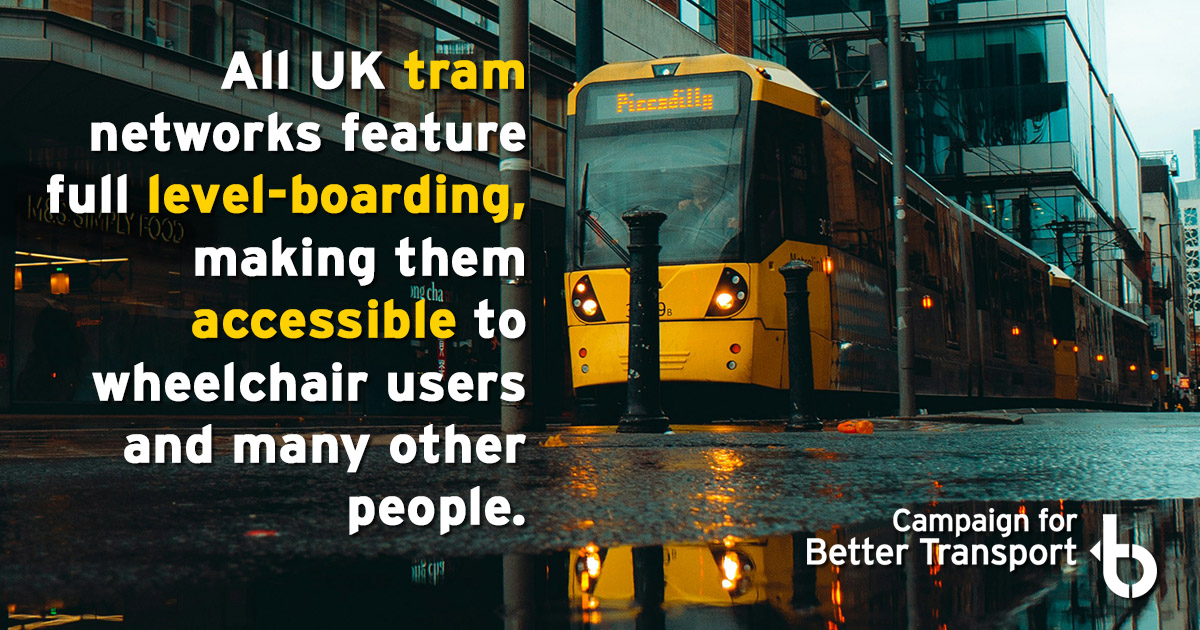 Campaign for Better Transport (@cbtransport) on Twitter photo We are campaigning for good, accessible, affordable transport for everyone, including more tram networks. 
Please help if you can by making a donation to our work: bettertransport.org.uk/donate/ We are campaigning for good, accessible, affordable transport for everyone, including more tram networks. 
Please help if you can by making a donation to our work: bettertransport.org.uk/donate/