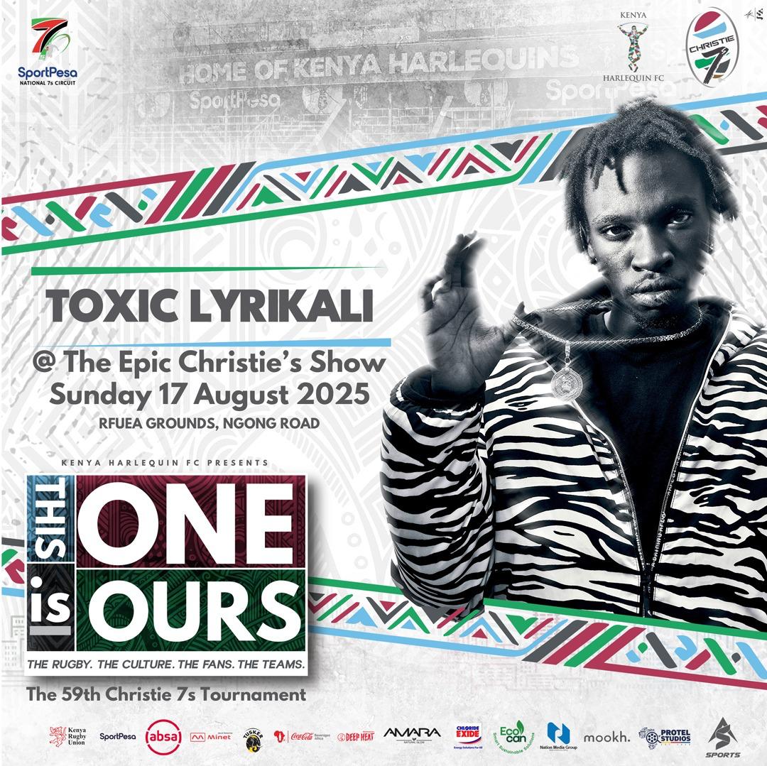 ItsBuddhaBlaze's tweet photo. Roads head to @KenyaHarlequins for #Christie7s this weekend lots of #Rugby action also lots of music by your faves @LYRIKALI_T @MaandyKabaya on the stands and decks @mixmasterlenny @djkillswitch254 #ThisIsOurs #HiiNayoNiYetu Get Tickets here: https://t.co/7sOXuzE0LB https://t.co/MVciDAR2HP