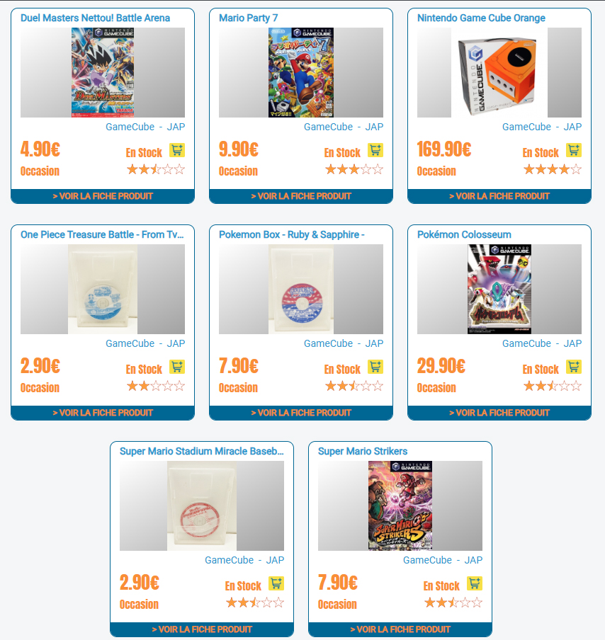La magnifique console  Nintendo Game Cube Orange 🇯🇵 fait son retour dans notre stock 🥰
▶️Egalement dispo, quelques jeux dans des états 
"bof bof" mais à pitits prix.
C'est dispo⤵️
gameswave.com/list.php?cat=r…

#Retrogaming #Nintendo #GameCube #Pokemon