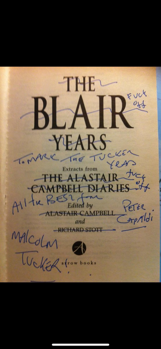 Mark Edwards (@markedwardsgb) on Twitter photo <a href="/RestIsPolitics/">The Rest Is Politics</a> <a href="/campbellclaret/">ALASTAIR CAMPBELL</a> I met Peter Capaldi in a diner while I was reading the Blair Years. I asked him to sign it as Malcolm Tucker. Here's the result... ๐ <a href="/RestIsPolitics/">The Rest Is Politics</a> <a href="/campbellclaret/">ALASTAIR CAMPBELL</a> I met Peter Capaldi in a diner while I was reading the Blair Years. I asked him to sign it as Malcolm Tucker. Here's the result... ๐