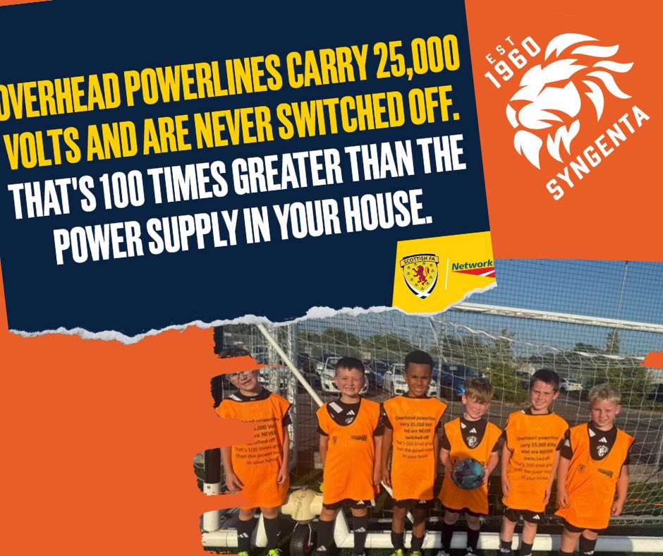 Our 2018’s are the latest team to take part in the SFA and <a href="/NetworkRailSCOT/">Network Rail Scotland</a> safety campaign. All sessions are informative and we’ve been learning a lot. This week was all about the dangers of overhead power lines.

We are committed to educating all our teams on rail safety ⚽️