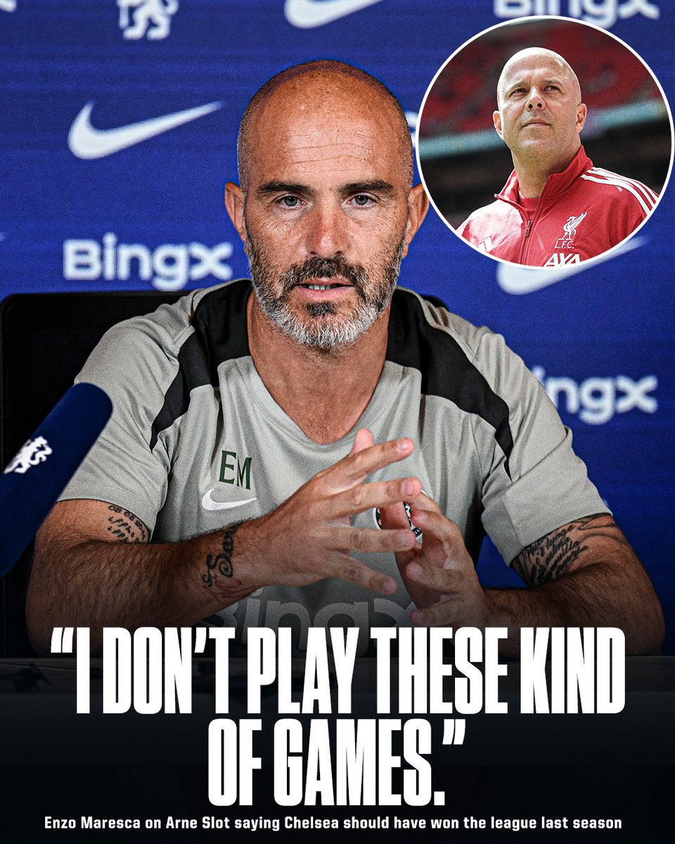 Enzo Maresca's reponse to Arne Slot saying Chelsea should've won the league last season 😅