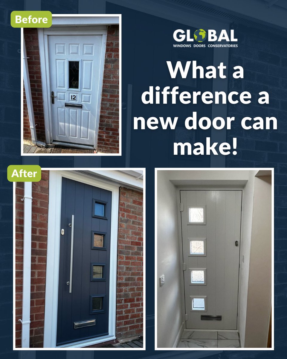 Global Windows (@global_windows) on Twitter photo What a difference a new door makes!
Firth Park transformation: Out with the old, tired white wooden door... In with a smart anthracite grey composite door!
Now their home looks inviting, warm & utterly stylish 👌
📧 sales@global-windows.co.uk
#Doors #HomeOwnership What a difference a new door makes!
Firth Park transformation: Out with the old, tired white wooden door... In with a smart anthracite grey composite door!
Now their home looks inviting, warm & utterly stylish 👌
📧 sales@global-windows.co.uk
#Doors #HomeOwnership