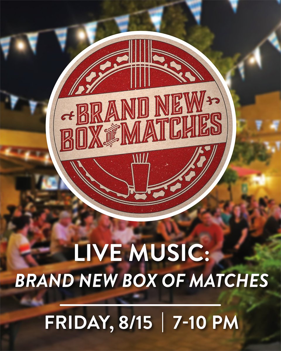 🎶✨ Live tunes + cold beer = your perfect Thursday night!
Join us in the biergarten later for Brand New Box of Matches bringing the vibes you didn’t know you needed. 🍻🌙

#schulzbra #biergarten #livemusic #craftbeer #germanbrewery