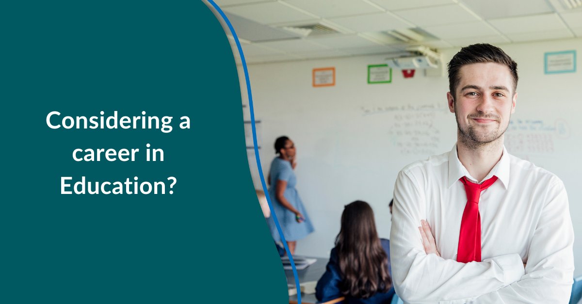 Something like: "Considering a career in teaching? Depending on what stage you're at in your career, here are some resources and websites we recommend visiting:  

ucas.com/teaching-in-th… 

getintoteaching.education.gov.uk 

tes.com/jobs/careers-a…