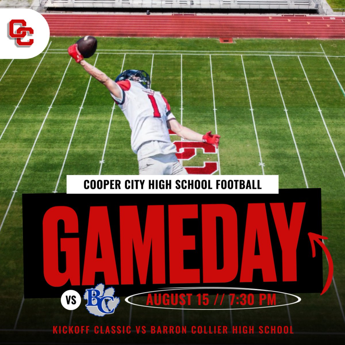 Come out to support Cowboy Football dressed in Camo for their Kickoff Classic vs Barron Collier at 7:30pm tonight.  Go Cowboys!