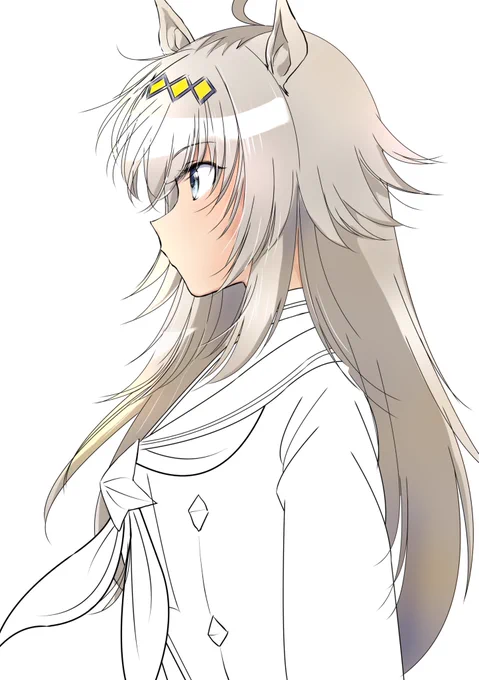 顔だけ塗ったオグリ