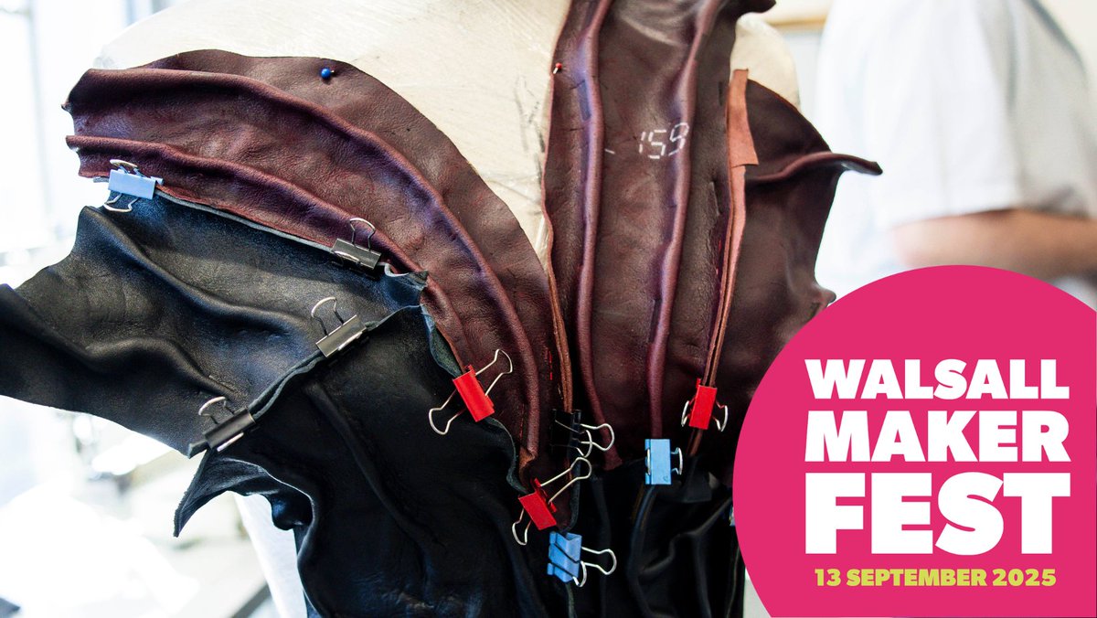 Walsall MakerFest is fast approaching. Drop in to the Museum and take part in a variety of leathercraft activities, explore displays from local makers and <a href="/MyBCU/">Birmingham City University</a> students + meet artist in residence Rachael Colley.
📅 Sat 13 Sept, 11am-3pm
🎟️ Free, drop-in