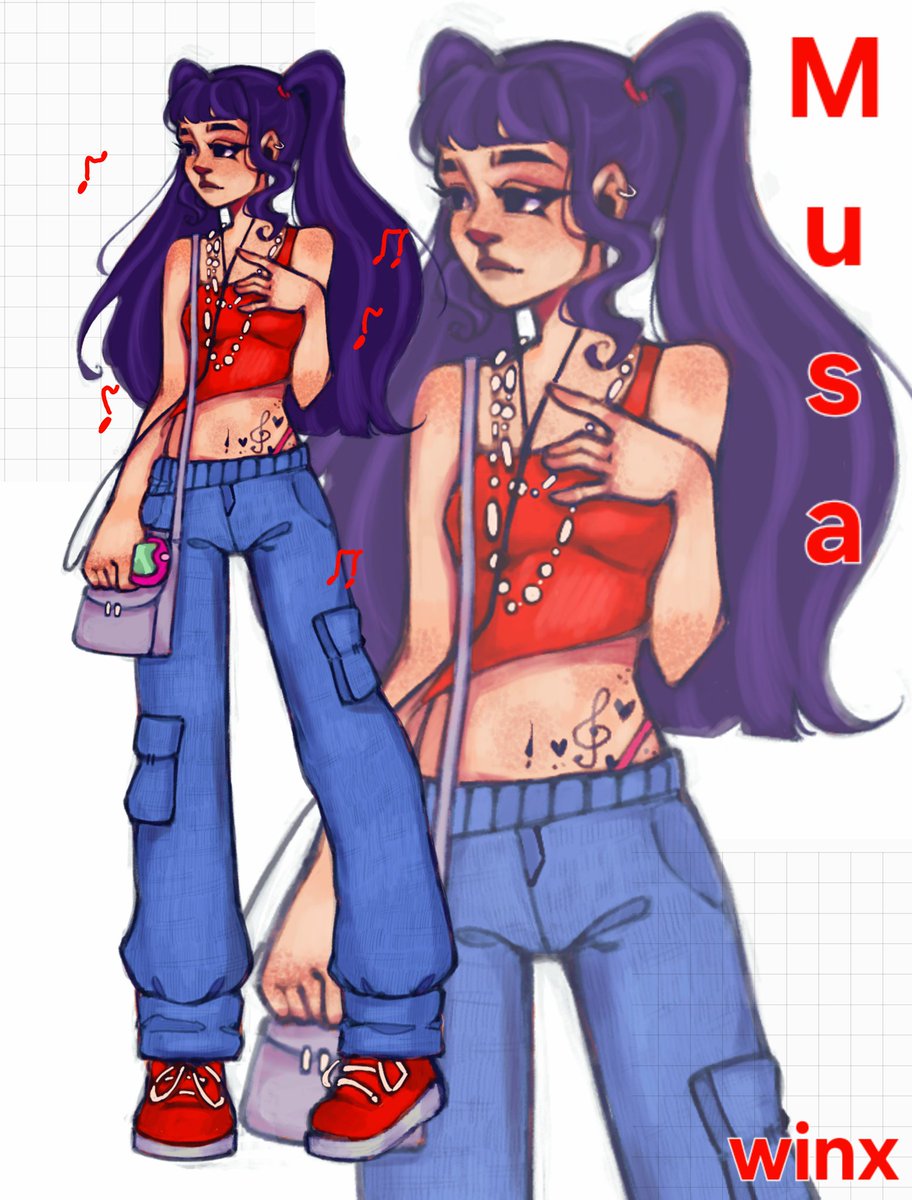 kluveee's tweet image. Musa-fairy of music from Winx-club🎼🎶

#art #fypシ #Twitterartist #musa #winx