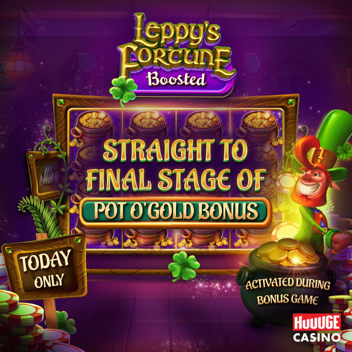 HuuugeCasino's tweet image. 🍀 Think you’ve found your lucky charm?
Or maybe you’re still searching for that four-leaf clover? 🌟

Either way – hop in with our Leprechaun for a trip through Memory Lane and see if today’s your golden day 🌈

🎁 ow.ly/7n6g50WF4lW

#HuuugeCasino  #MemoryLane #BigWin
