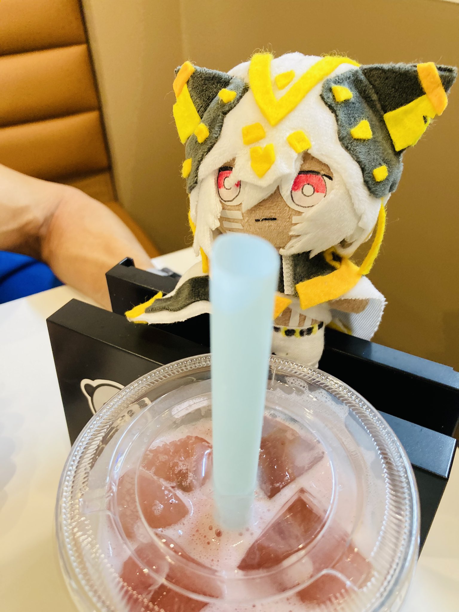 喫茶店こだわりのいちごミルクのようせいさん⋆* ぬいぐるみ 200412 すみっコぐらし 喫茶すみっコでいちごフェアシリーズ て