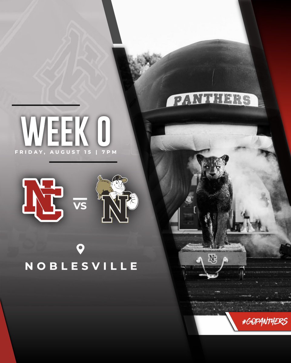 North Central Football (@nchspanthersfb) on Twitter photo Football season is back!! Tonight we will have our IHSAA Official Scrimmage!! Panther fans traveling please park on the north side.
Week 0 vs <a href="/NoblesvilleFB/">Noblesville Football</a>
π August 15th
πNoblesville High School
(Beaver Stadium)
β±οΈ7:00PM
βοΈ86 and sunny
ποΈ public.eventlink.com/tickets?t=1335β¦ Football season is back!! Tonight we will have our IHSAA Official Scrimmage!! Panther fans traveling please park on the north side.
Week 0 vs <a href="/NoblesvilleFB/">Noblesville Football</a>
π August 15th
πNoblesville High School
(Beaver Stadium)
β±οΈ7:00PM
βοΈ86 and sunny
ποΈ public.eventlink.com/tickets?t=1335β¦