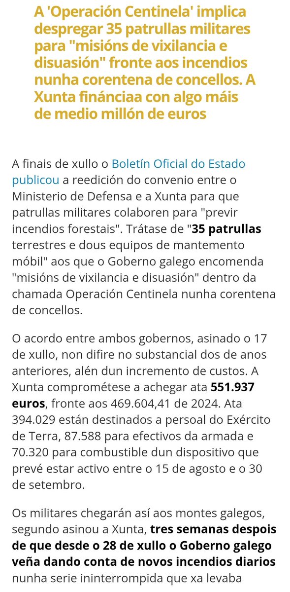 AxentesGz's tweet photo. Novamente gastase medio millón de euros.
Está non é a solución dilapidar diñeiro público.
A operación Centinela pode ser ahora efectiva en Chamdrexa de Queixa no macizo central Ourensano.

#AsiNon non e momento de facer leña do árbol caído.

Que aporta a operación centinela? https://t.co/nRIzNLtPBb