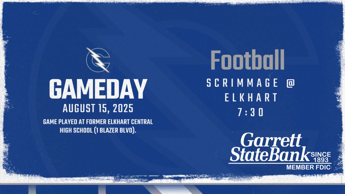 Friday Charger Action

Football scrimmage @ Elkhart 
7:30
$5
Played at former Elkhart Central HS (1 Blazer Blvd.)