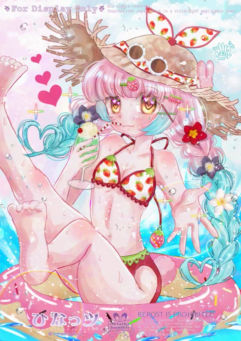 今年の夏のイラストは 水着がテーマだから 身体のラインを拘ったのだけど そのお陰で身体描くのが少し 上達したような気がするのは ひなっツだけかしら? おお?ひなっツ少し身体描くの 上手くなってない?て 思って貰えたら嬉しいな 今までのまとめ↓