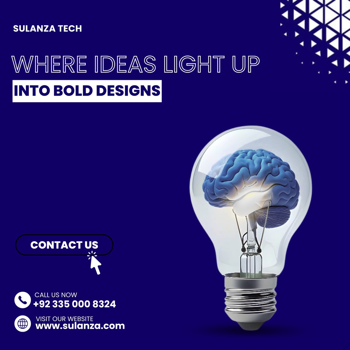 SulanzaTech's tweet image. Where Ideas Light Up Into Bold Designs Where  Smart Ideas Spark Bold Designs. At Sulanza Tech, creativity meets  strategy to turn your visions into powerful visuals. 
#SulanzaTech #CreativeDesigns #BoldIdeas #DesignThatSpeaks #InnovateWithSulanza