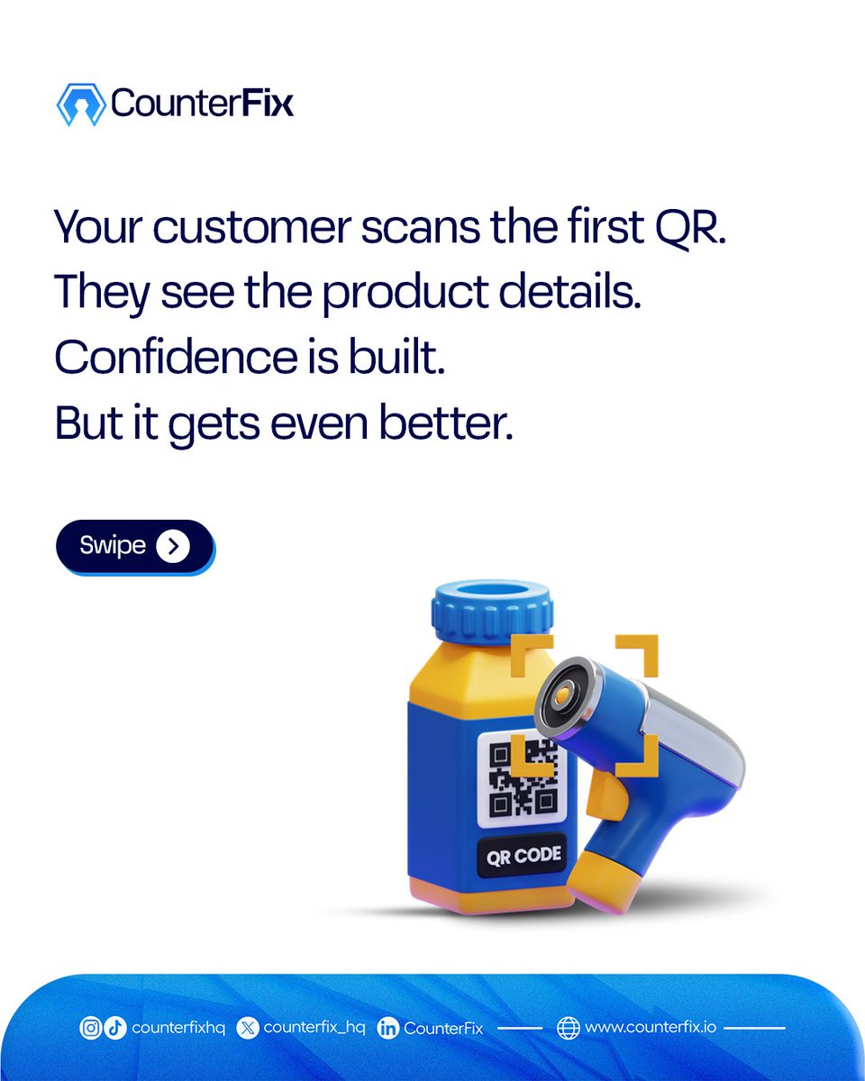 counterfix_hq's tweet image. Double protection for your products! 🚀 

Introducing DualDefender: 2-step verification that keeps your brand safe from fakes. Book a demo today! 

#CounterFix #ProductAuthenticity #SecuritySolutions #DualDefender