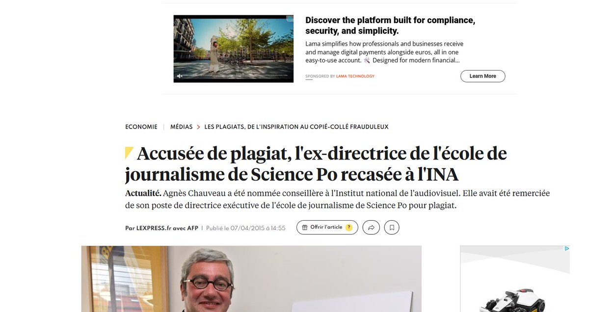 À l’INA, la plagiaire remplace le toxico, qui avait lui-même remplacé une voleuse de frais de taxi, laquelle avait succédé à un homme accusé de favoritisme.  x.com/le_Parisien/st…