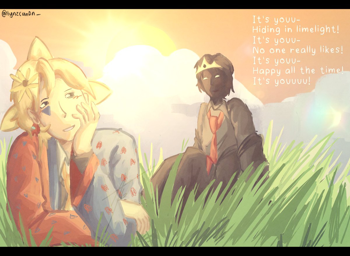 Finally finsihed this after a week :,D also been thinking of that song a lot so uhhhhh #daisygroveduo #rejoicefanart #taifanart i hope i dont mess up the tags