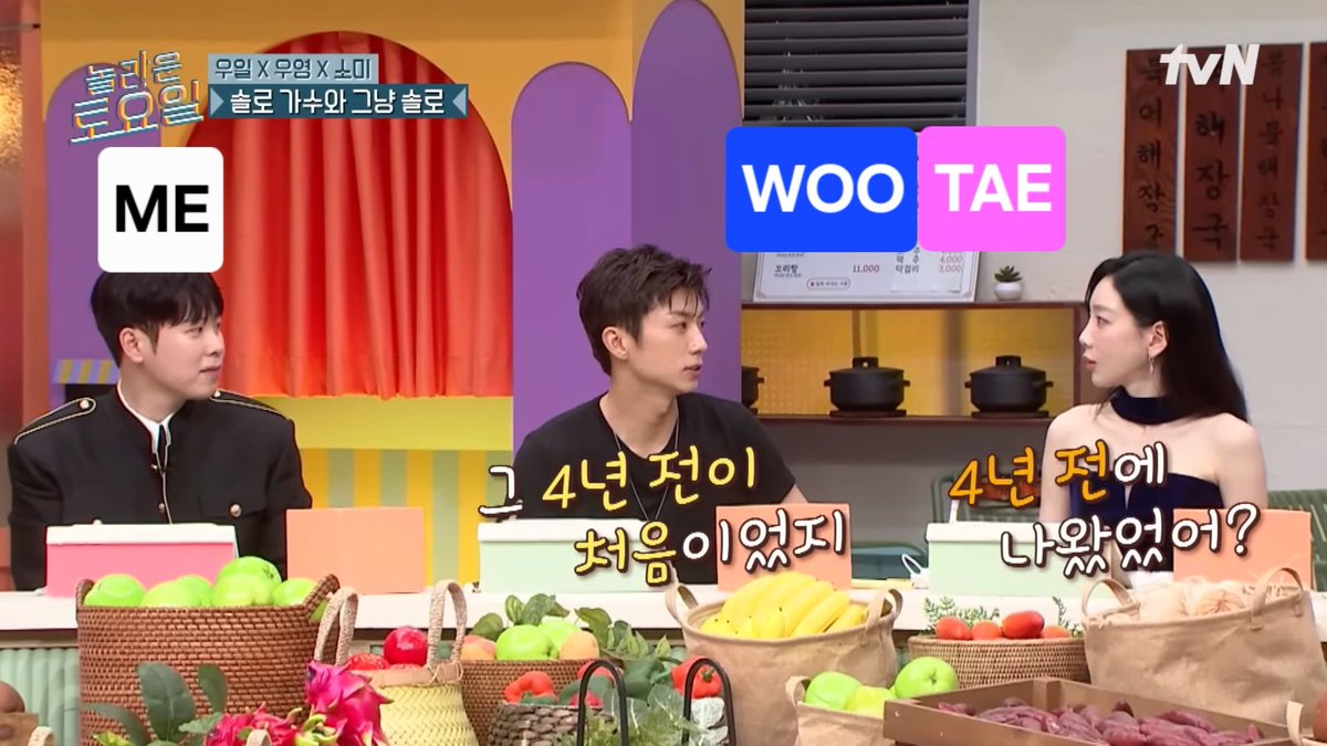 woovingu2piem's tweet photo. This would be me tomorrow πββοΈ
#WOOTAE #JANGWOOYOUNG #WOOYOUNG #2PM #TAEYEON #SNSD #AMAZINGSATURDAY https://t.co/2OW1mGKjqO