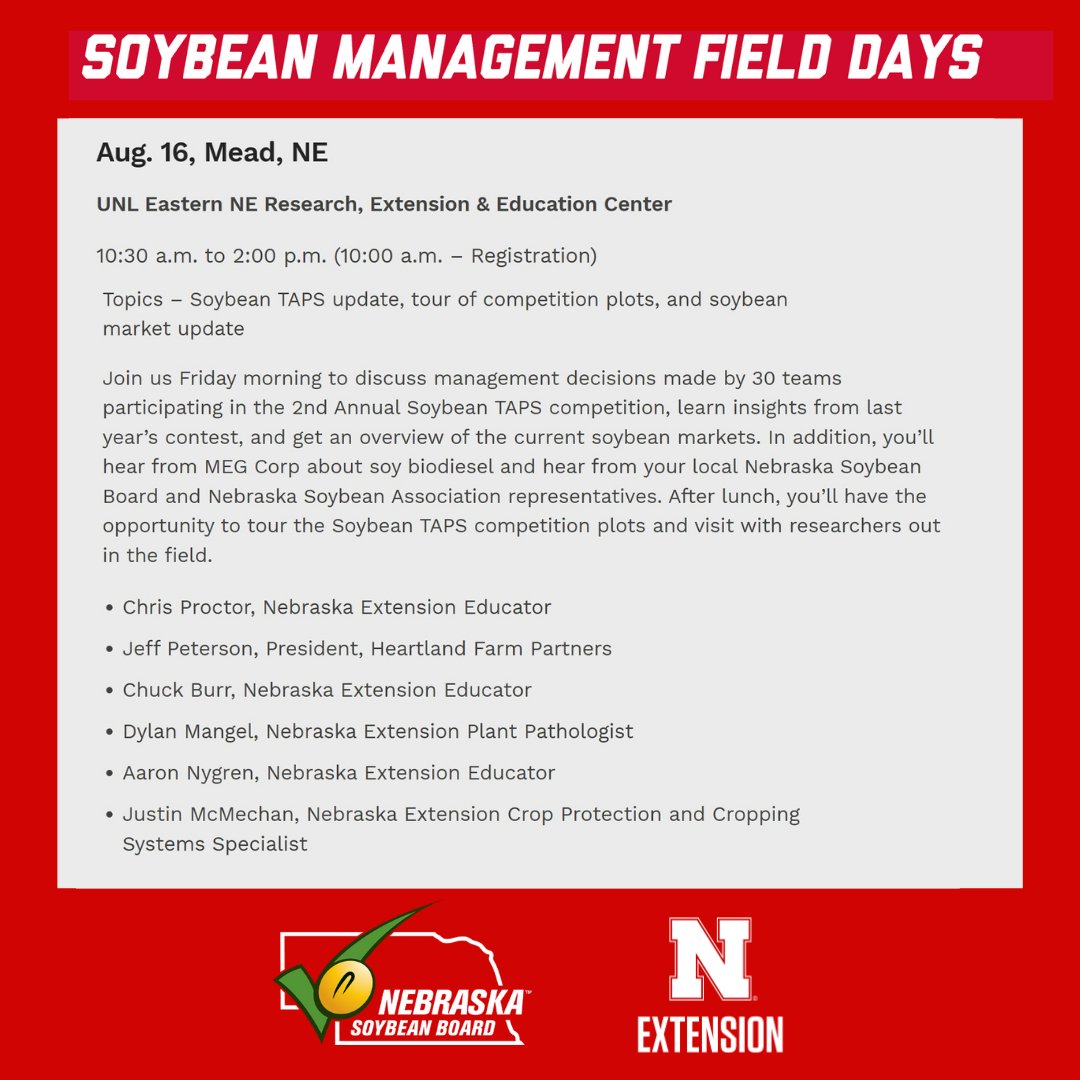 Soy Mgmt Field Days tweet media