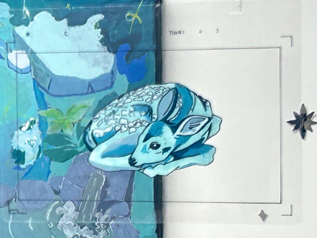 友達の展示のお手伝いをさせていただき、
セル画を数枚と背景ちょっと描かせてもらいました🪐🩵🧑‍🚀💙