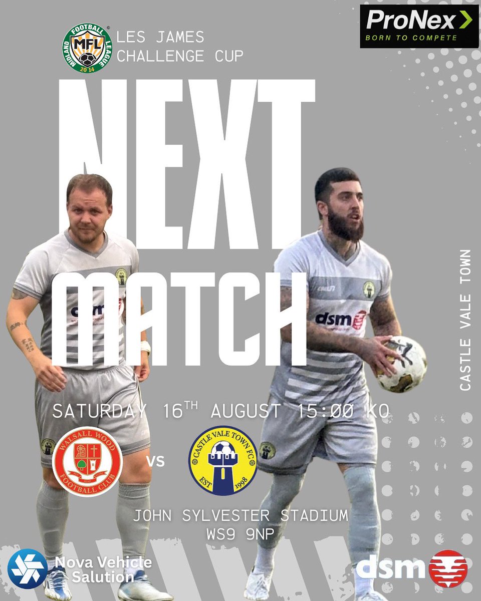 Castle Vale Town Football Club 'The Spitfires' (@cvspitfires) on Twitter photo Tomorrow we take on <a href="/WalsallWoodFC/">𝐖𝐚𝐥𝐬𝐚𝐥𝐥 𝐖𝐨𝐨𝐝 𝐅𝐂</a> in our first cup game of the season in the Les James Challenge Cup. Tomorrow we take on <a href="/WalsallWoodFC/">𝐖𝐚𝐥𝐬𝐚𝐥𝐥 𝐖𝐨𝐨𝐝 𝐅𝐂</a> in our first cup game of the season in the Les James Challenge Cup.