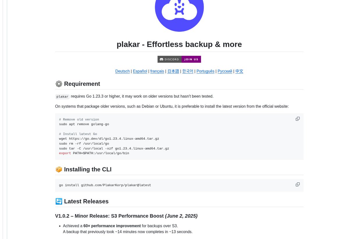 tom_doerr's tweet image. open source backup tool with snapshots, encryption, and web UI