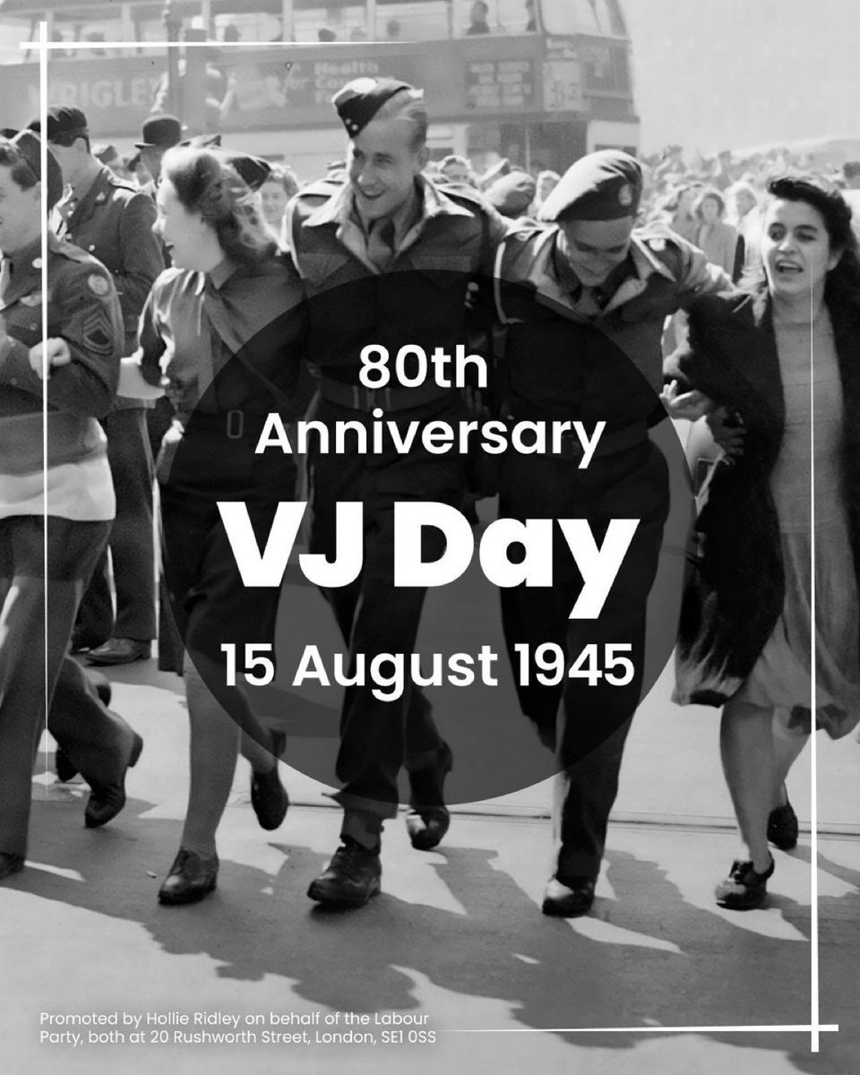 In commemorating the 80th anniversary of VJ Day, the Labour Party in Brighton and Hove expresses our deep gratitude for the sacrifice made by our Armed Forces during World War II.