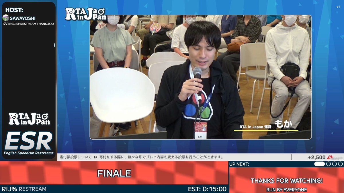 After 102 runs and over 140 hours, RTAinJapan Summer 2025 comes to an end. Thanks to all the volunteers, commentators, and staff who contributed to this ginormous project, and RTAinJapan for letting us be the official English restream of RiJ Summer 2025!